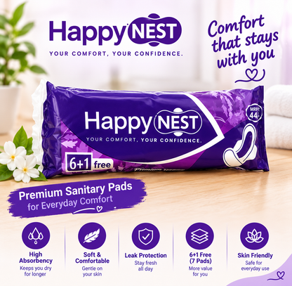 HappyNEST Sanitary Pads 6 Pack – ₹199 Online